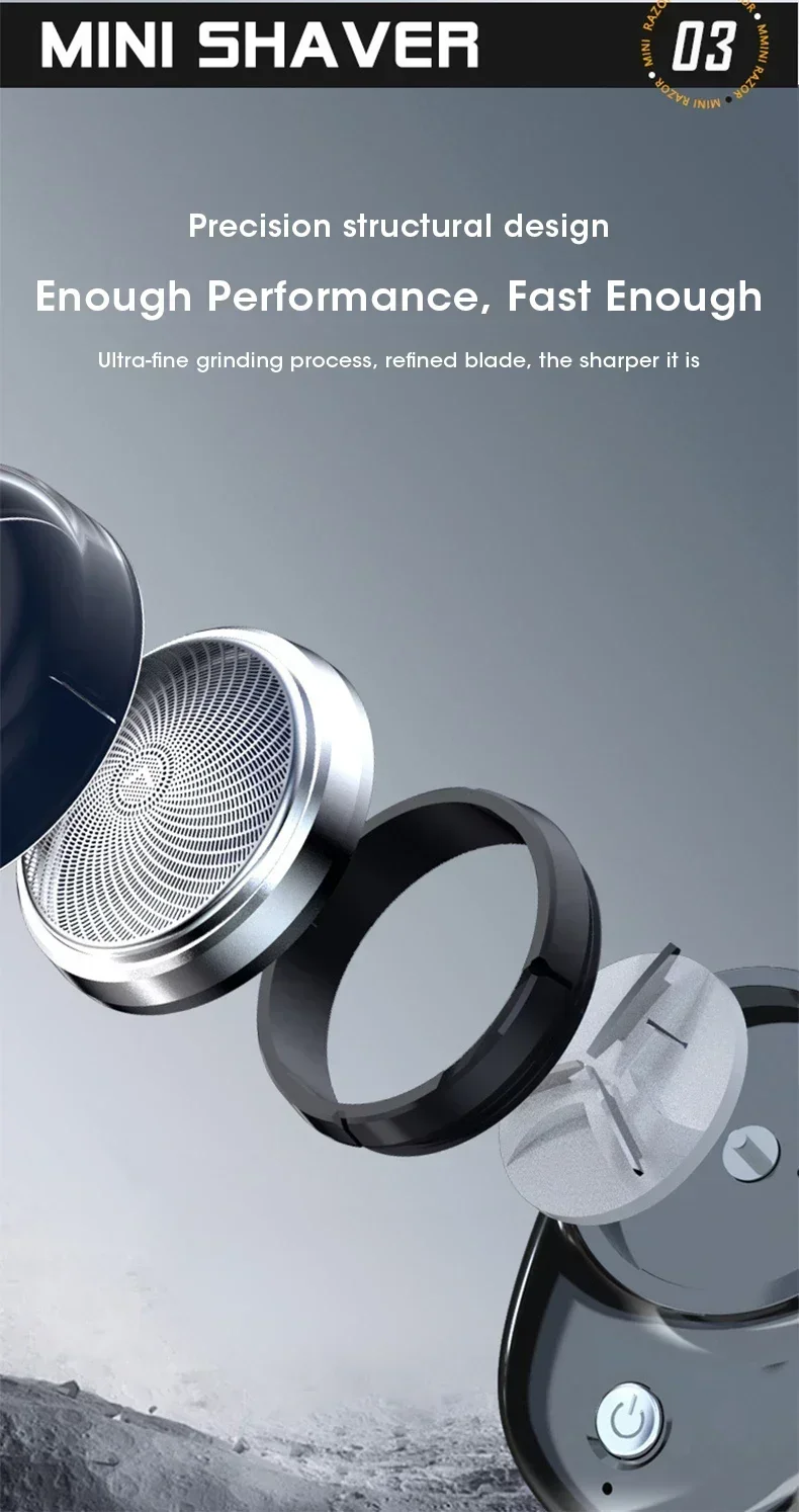 Upgraded MNI Men's Shaver - Wet & Dry Trimmer