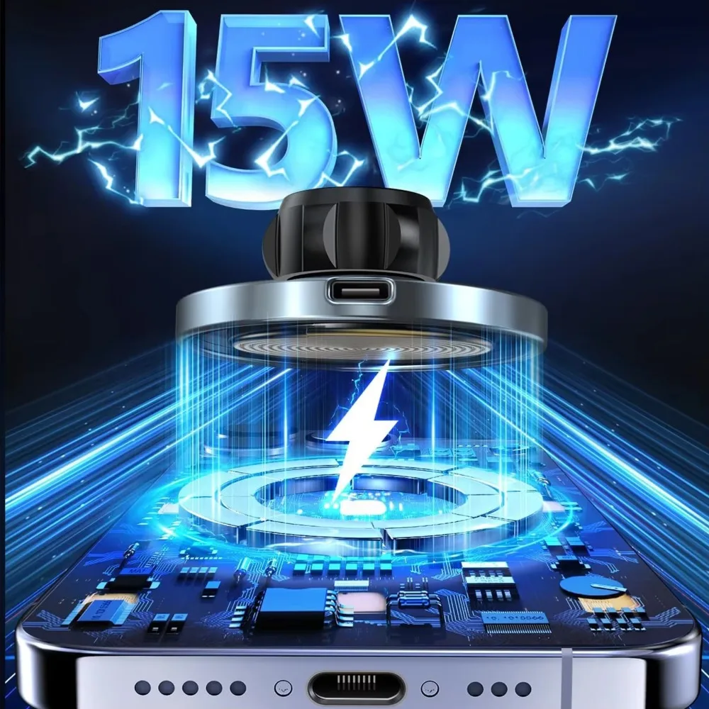 Mini Car Wireless Charger | MagSafe-Compatible Dashboard Mount