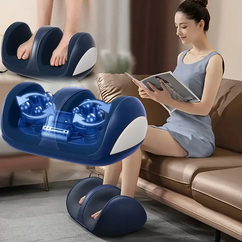 Extra Big Electric Foot Massager | Hot Compress, Shiatsu Kneading & Calf Roller for Deep Muscle Relaxation