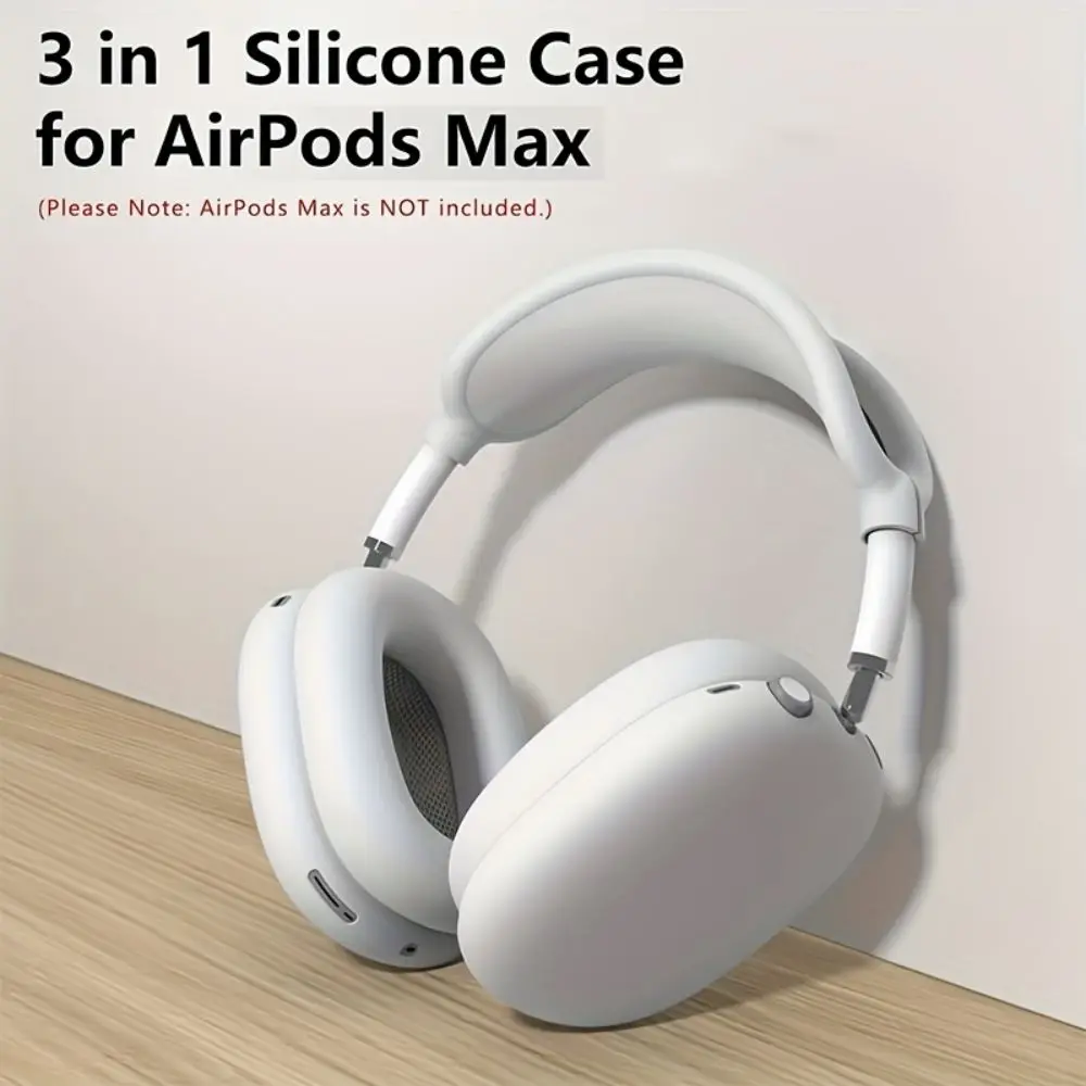3-in-1 Silicone AirPods Max Case | Soft, Shockproof & Anti-Scratch Headphone Cover