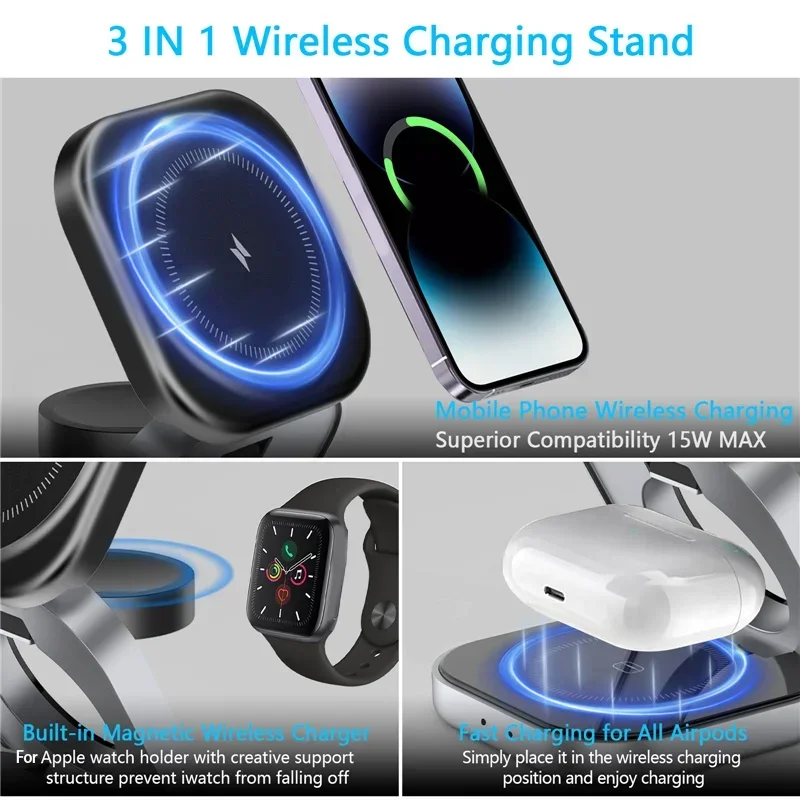 3-in-1 Foldable Magnetic Wireless Charger BRELZA