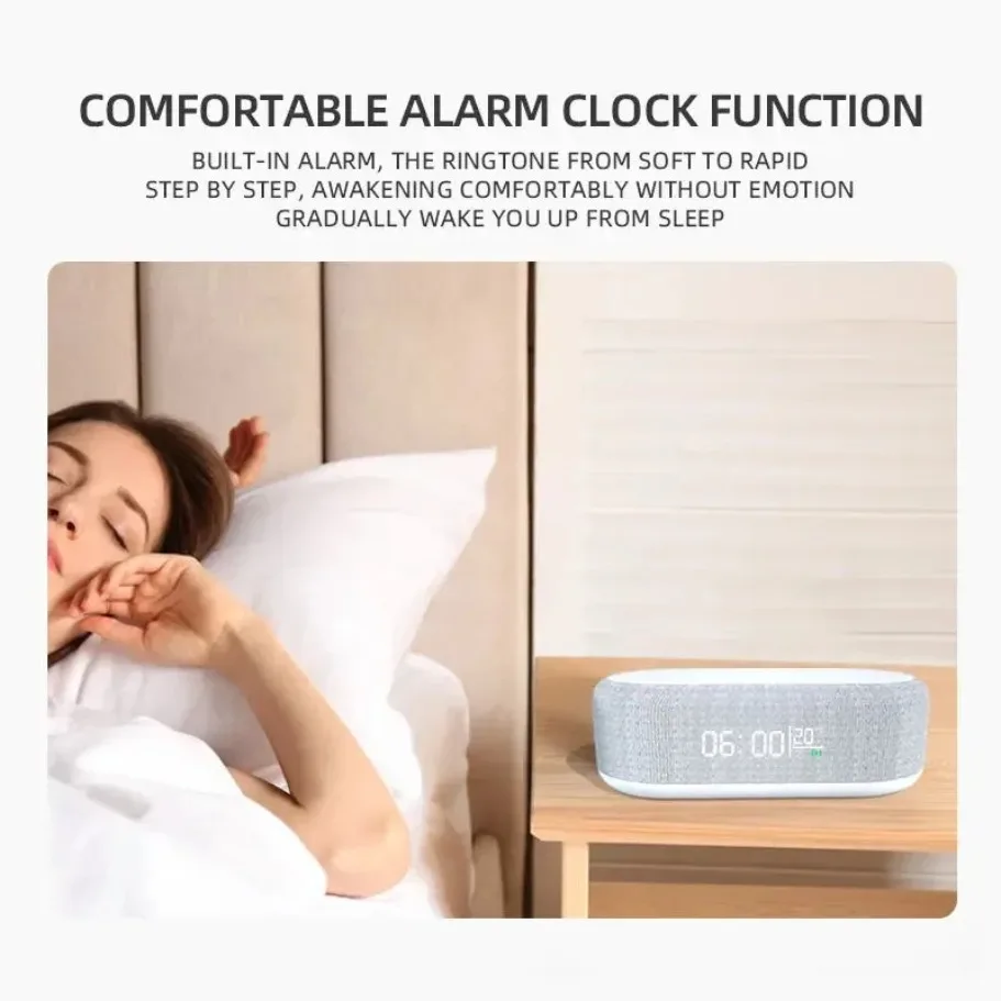 Alarm Clock Wireless Charger | Phone Dock, Night Lamp, Desk Thermometer & Fast Charging for iPhone 13–17 BRELZA
