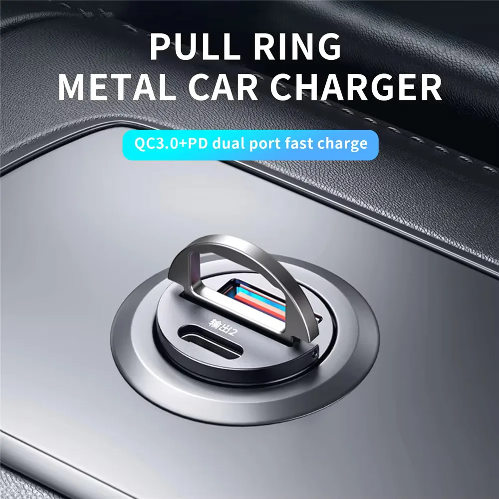 Mini Car Charger | Fast USB-C PD & QC3.0 Charging for iPhone, Samsung, Xiaomi, Huawei BRELZA
