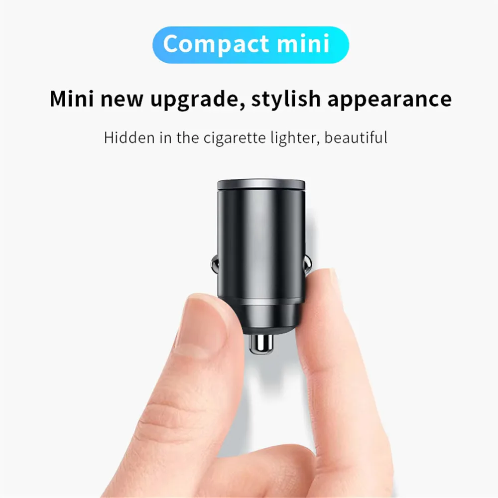 Mini Car Charger | Fast USB-C PD & QC3.0 Charging for iPhone, Samsung, Xiaomi, Huawei BRELZA