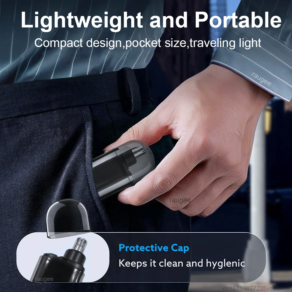 USB Rechargeable Nose Hair Trimmer 💈 | Painless Electric Clipper for Men’s Nose, Ear & Eyebrow Grooming
