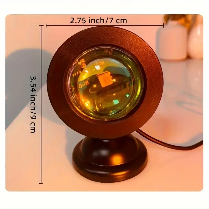 Sunset Projection Light | Remote-Controlled LED Mood Lamp for Warm Home Atmosphere