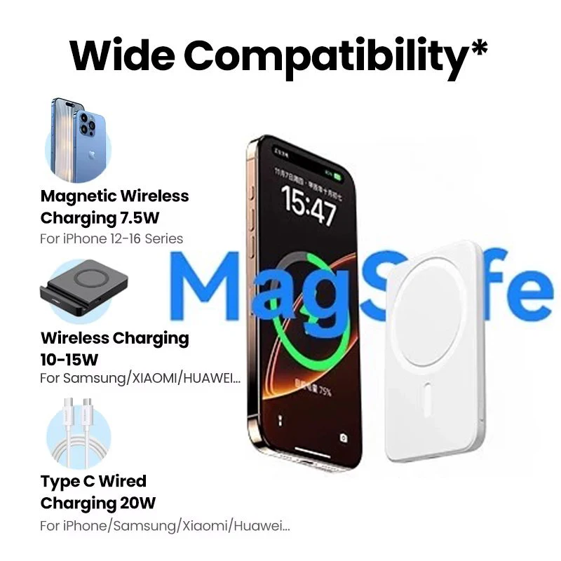 Magnetic Power Bank | Portable Fast Wireless Charger for Apple iPhone BRELZA L.L.C