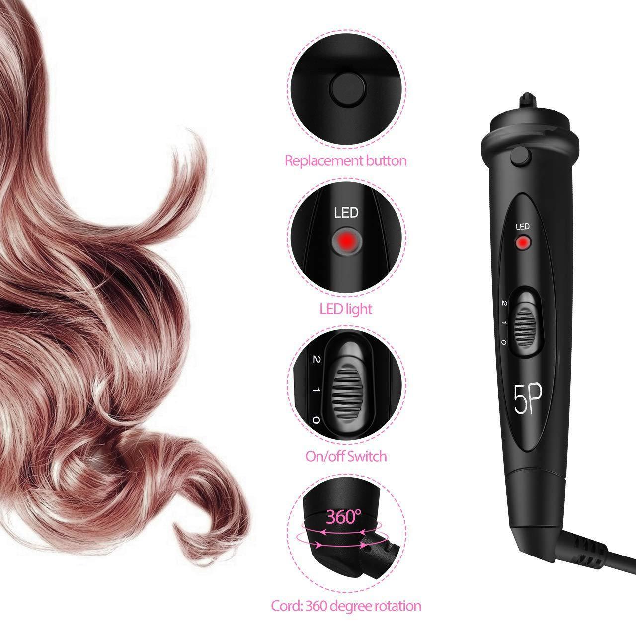 Hair Curler & Straightener | Ceramic 5-in-1 Hair Styling Kit