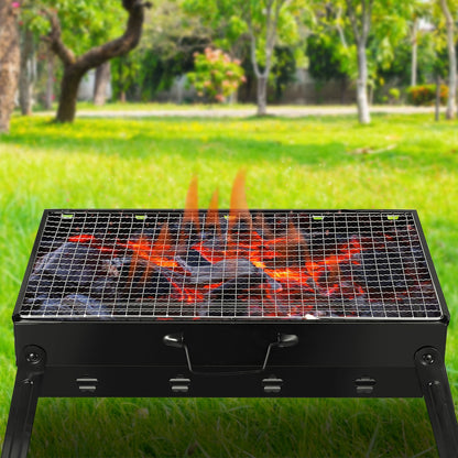 Portable BBQ Grill | Foldable Charcoal Grill for Camping & Outdoor Fun!