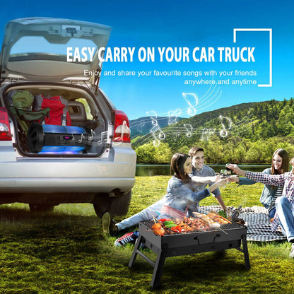 Portable BBQ Grill | Foldable Charcoal Grill for Camping & Outdoor Fun!