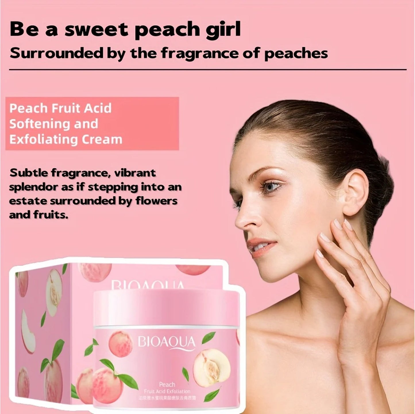 Peach Extract Fruit Acid Exfoliating Face Gel Cream