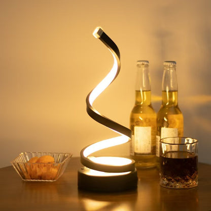 USB Spiral Desk Lamp | Modern LED Light for Home & Office