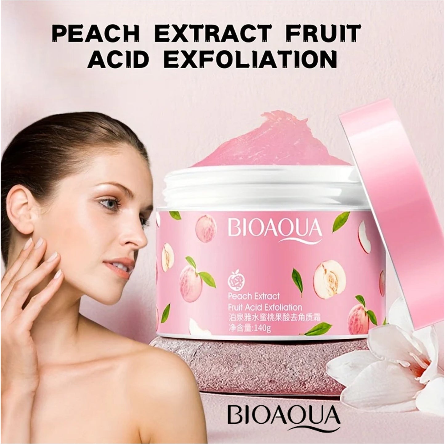 Peach Extract Fruit Acid Exfoliating Face Gel Cream