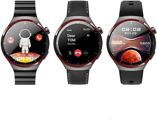 HainoTeko 4Pro Space X – AMOLED Smart Watch with Premium Build & 3 Straps