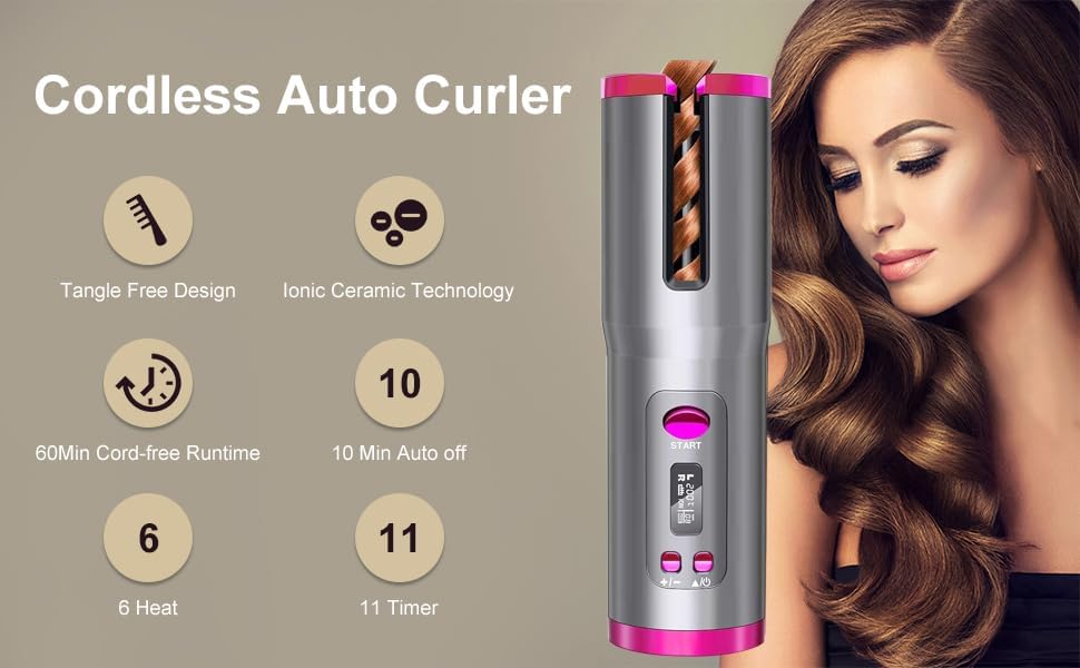 Cordless Automatic Hair Curler – Perfect Curls Anytime, Anywhere!