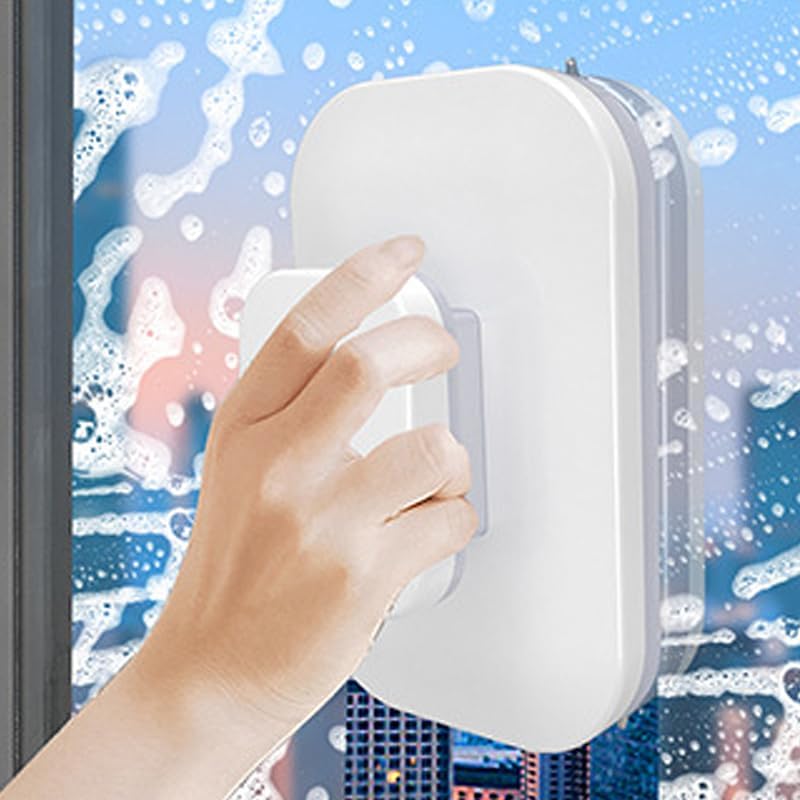 Magnetic Cleaner Tool, Double Sided Window Cleaner Glass Wiper with Strong Magnetic Force,Window Cleaner Toolfor 3 to 10mm Glass Thickness