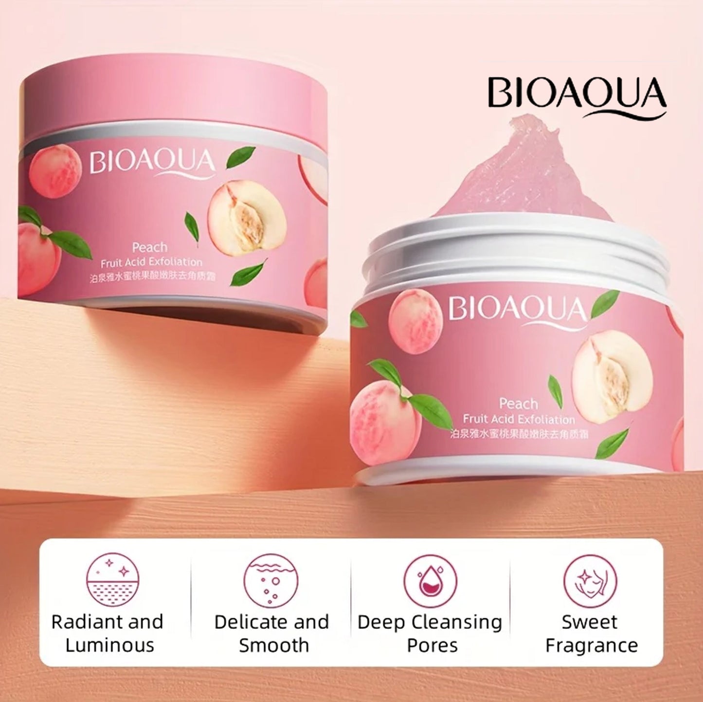 Peach Extract Fruit Acid Exfoliating Face Gel Cream