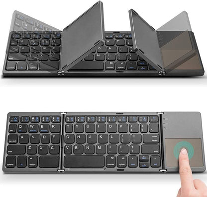 Foldable Wireless Bluetooth Keyboard | Portable & Rechargeable for All Devices