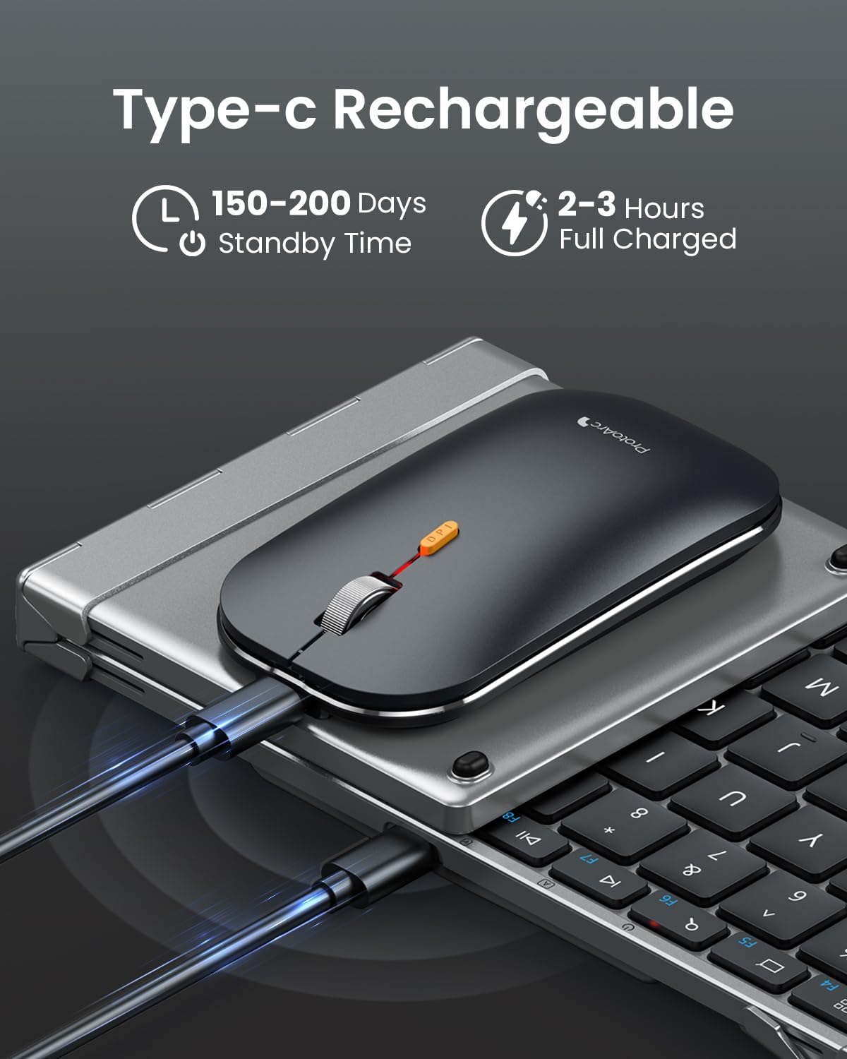 Foldable Wireless Bluetooth Keyboard | Portable & Rechargeable for All Devices