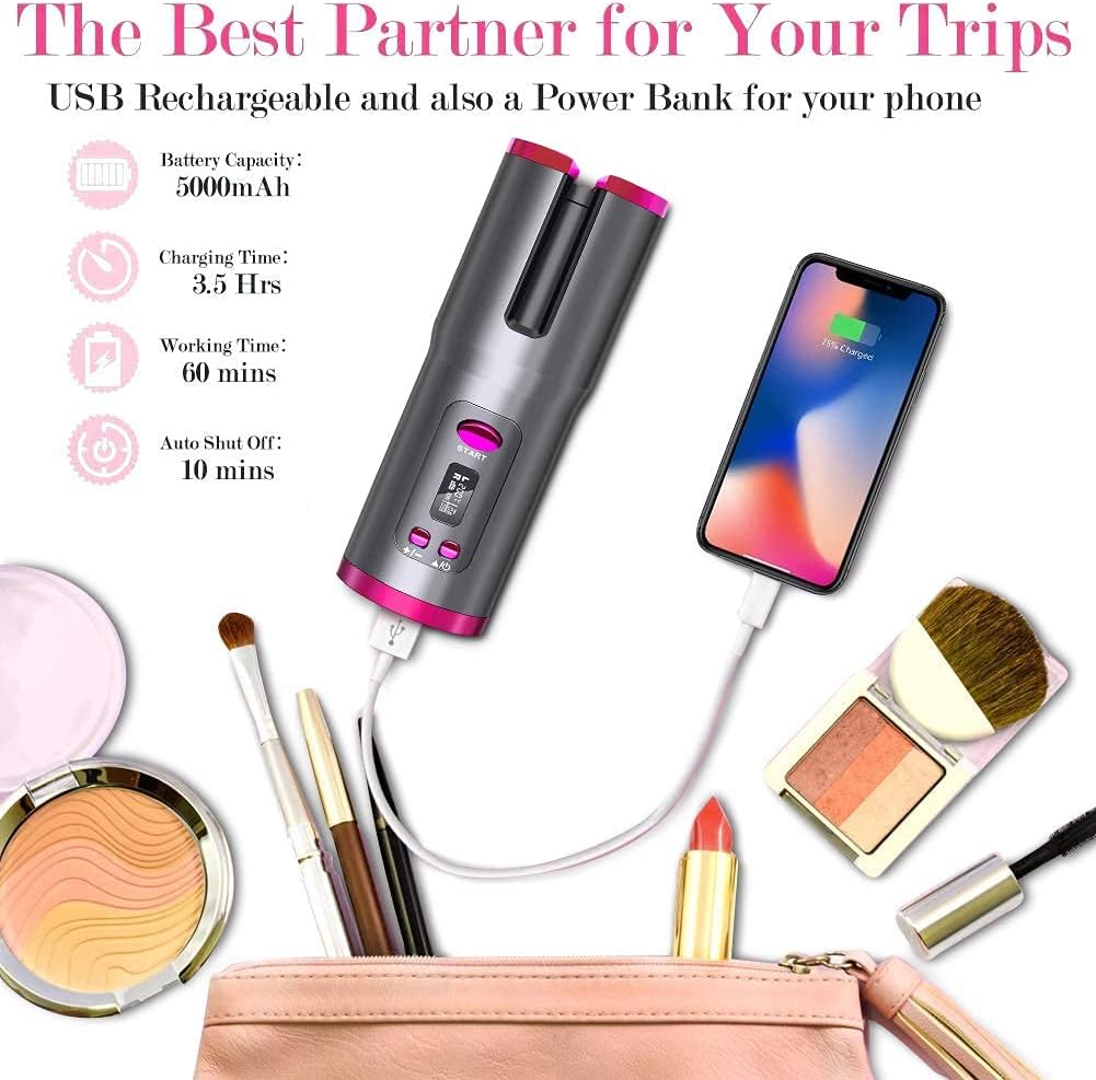 Cordless Automatic Hair Curler – Perfect Curls Anytime, Anywhere!