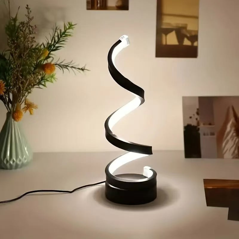 USB Spiral Desk Lamp | Modern LED Light for Home & Office