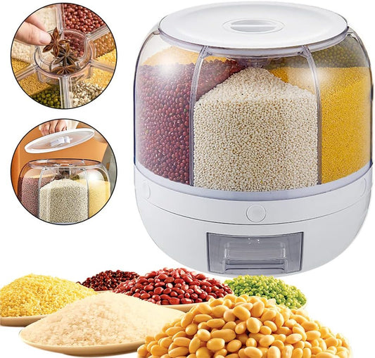 360° rotating food dispenser, Grain Storage Container Dispenser