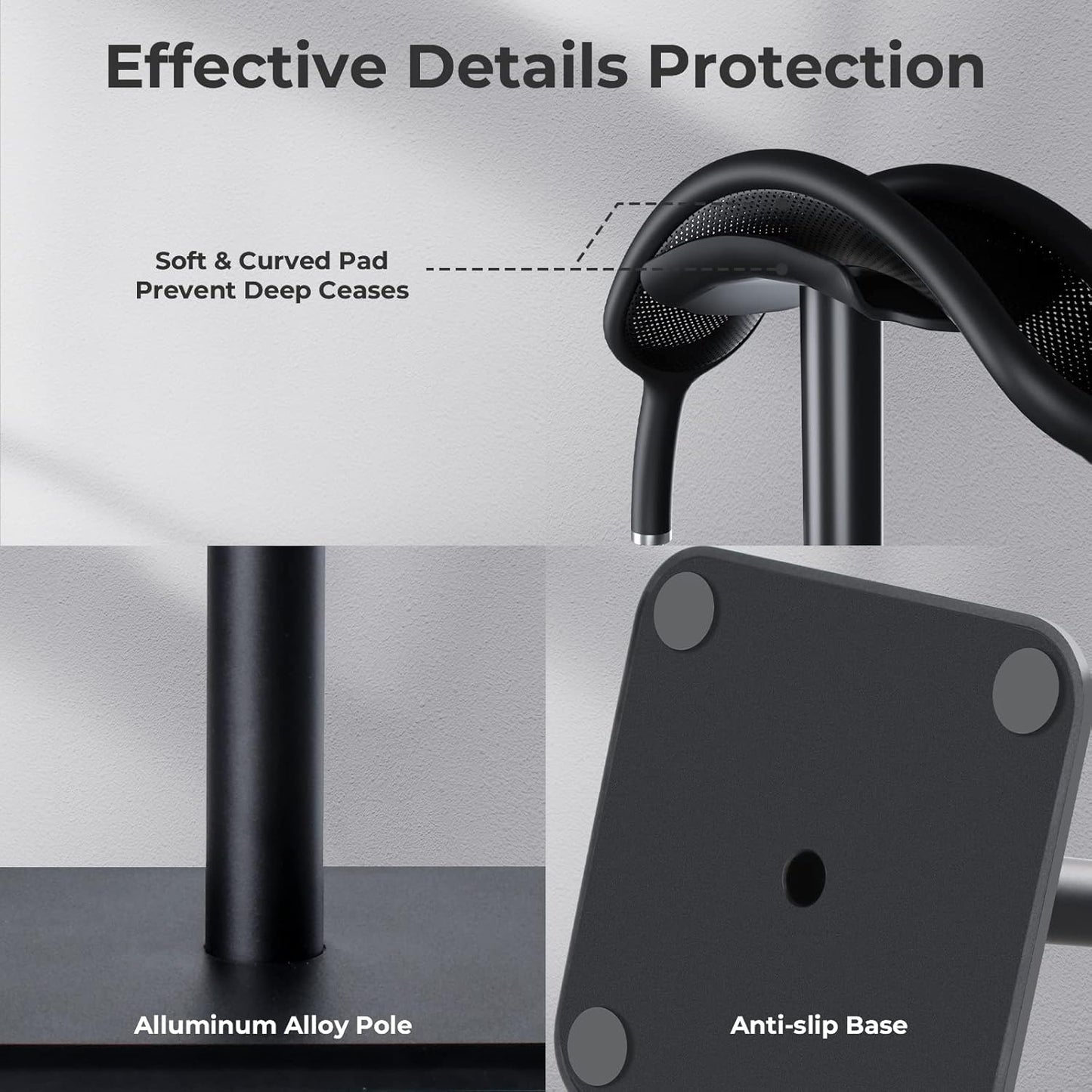 Universal Aluminum Headphone Stand | Gaming & Desktop Headset Holder
