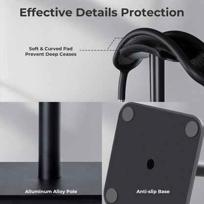 Universal Aluminum Headphone Stand | Gaming & Desktop Headset Holder