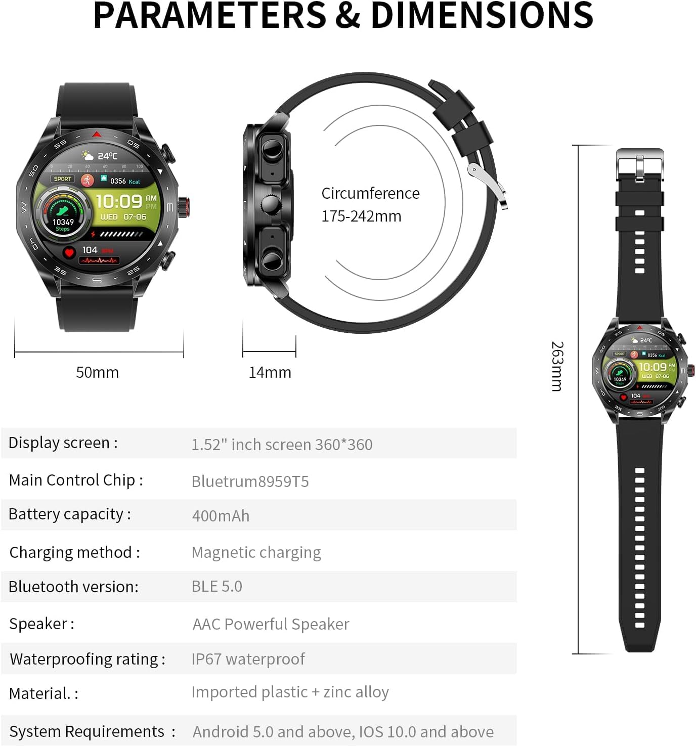 GTS 5 Smart Watch & Earbuds Combo BRELZA