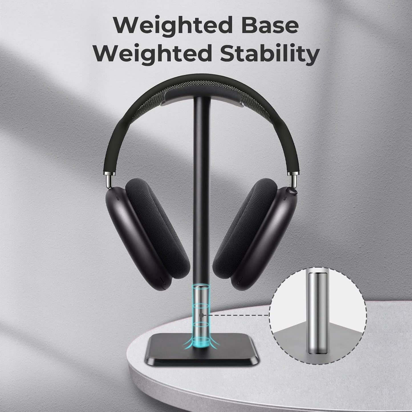 Universal Aluminum Headphone Stand | Gaming & Desktop Headset Holder