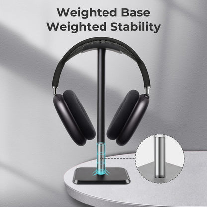 Universal Aluminum Headphone Stand | Gaming & Desktop Headset Holder
