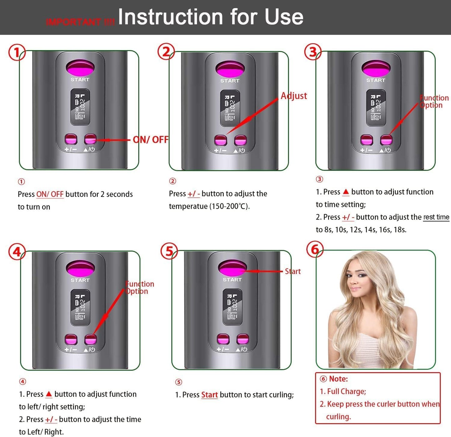 Cordless Automatic Hair Curler – Perfect Curls Anytime, Anywhere!