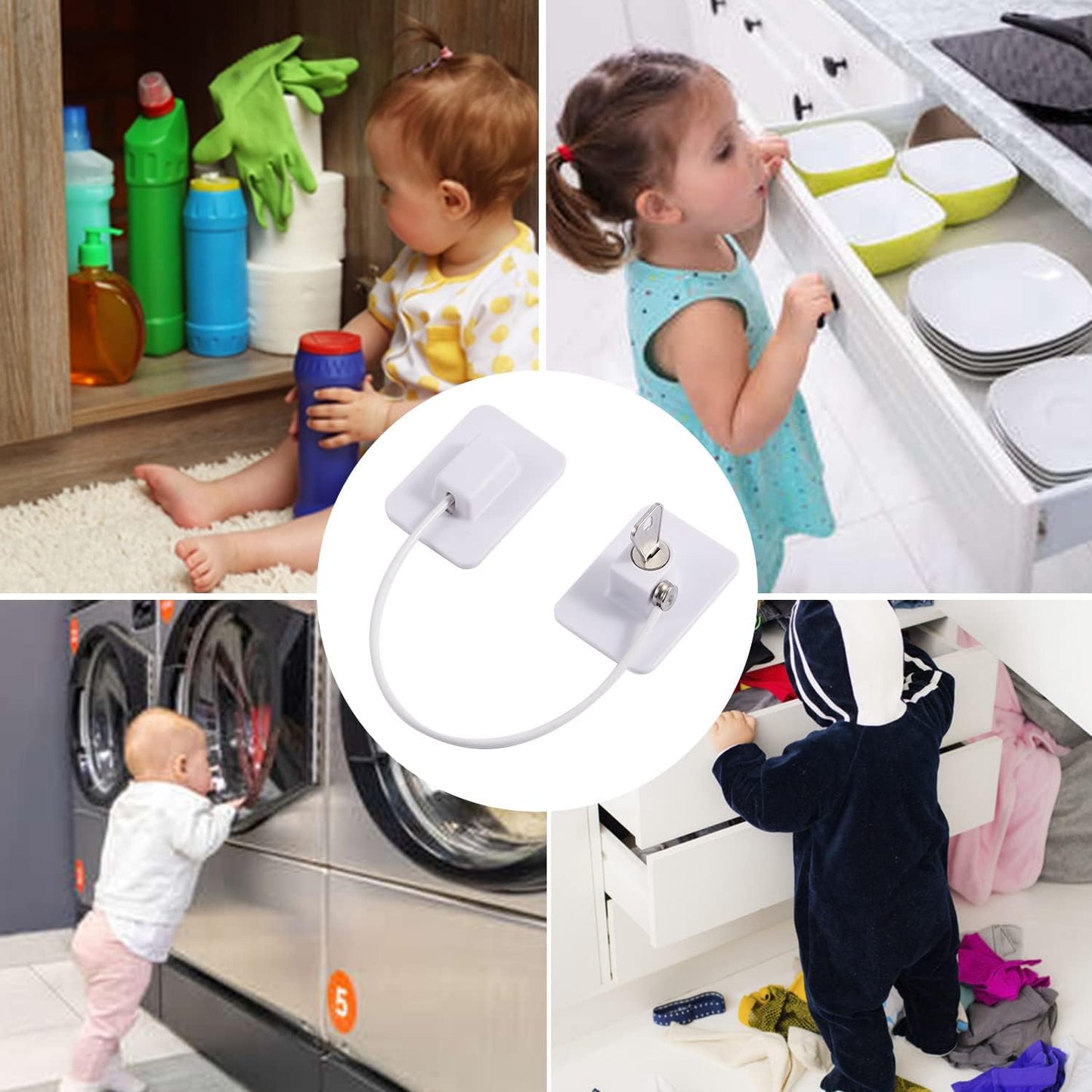 Child Safety Lock Key – Baby Protection for Doors, Drawers, and Refrigerators!