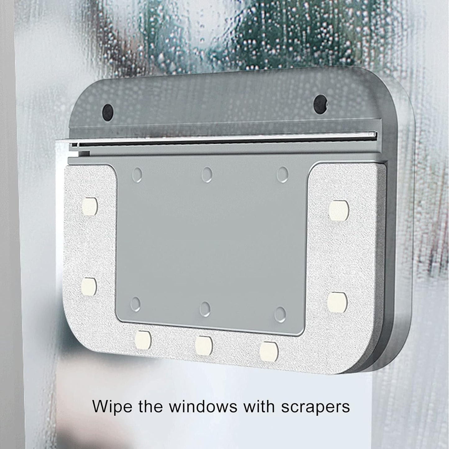 Magnetic Cleaner Tool, Double Sided Window Cleaner Glass Wiper with Strong Magnetic Force,Window Cleaner Toolfor 3 to 10mm Glass Thickness