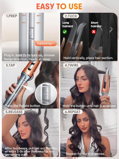 Automatic Curling Iron | Auto Rotating & Anti-Tangle Design
