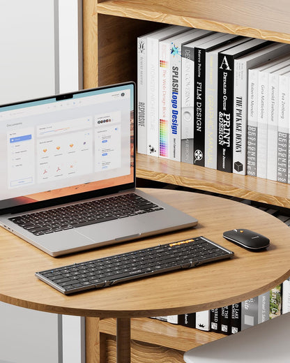 Foldable Wireless Bluetooth Keyboard | Portable & Rechargeable for All Devices