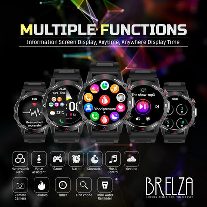 HULK Smart watch with AMOLED Always On Display Smart watches for men, BT Calling Waterproof Fitness Watch with Heart Sleep Monitor for Android iOS (Black)