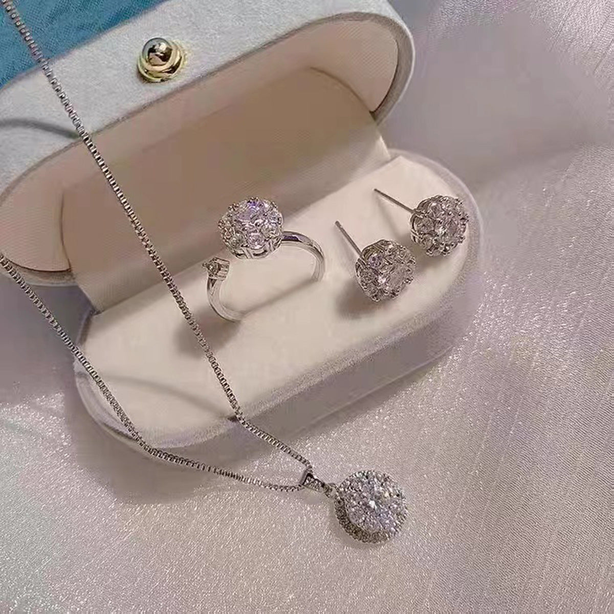 Titanium Steel Necklace & Pendant Set