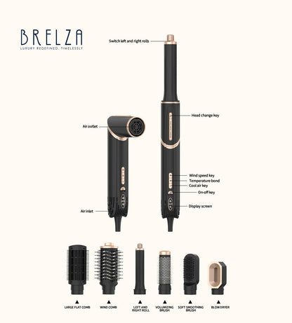 7-in-1 Air Wrap Hair Styler | Ionic Blow Dryer, Curler & Straightener