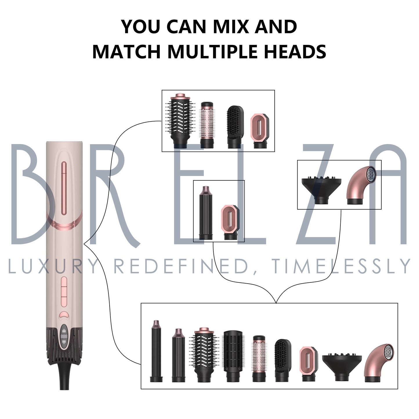 7-in-1 Air Wrap Hair Styler | Ionic Blow Dryer, Curler & Straightener