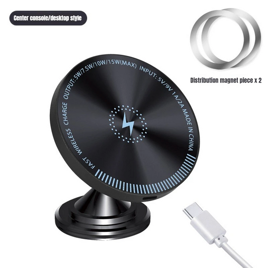 Mini Car Wireless Charger | MagSafe-Compatible Dashboard Mount