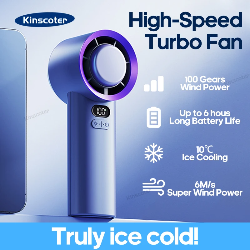Portable Handheld Turbo Fan | Adjustable Speeds, Mini Electric Personal Fan