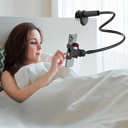 Lazy Gooseneck Phone Holder | Flexible Long Arm Clamp for Bedside, Desktop & Overhead Live Streaming
