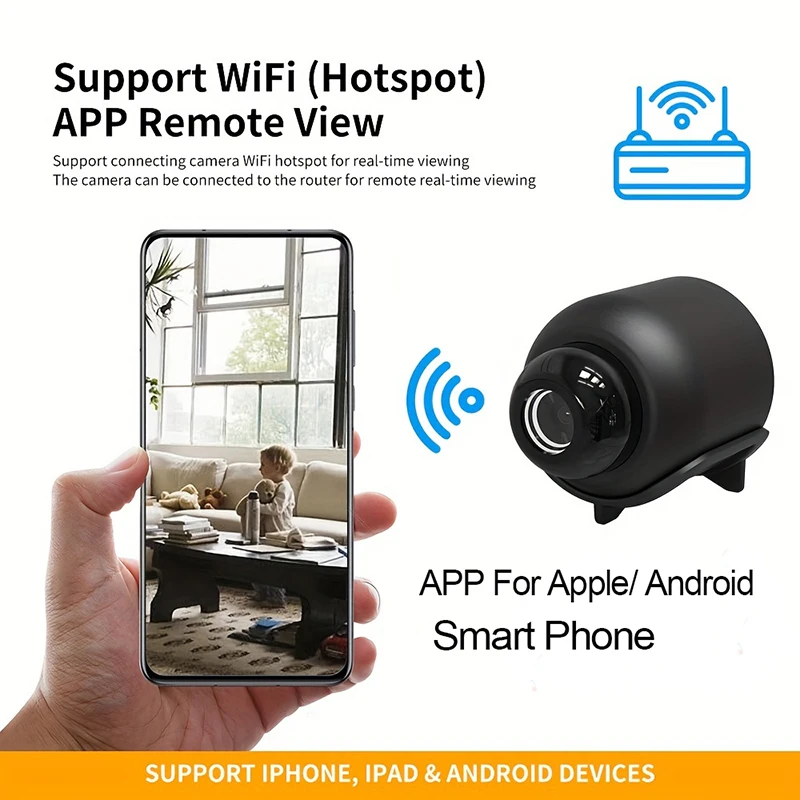 X5 Mini WiFi Camera 1080P HD | Night Vision, Motion Detection, Portable Surveillance Cam
