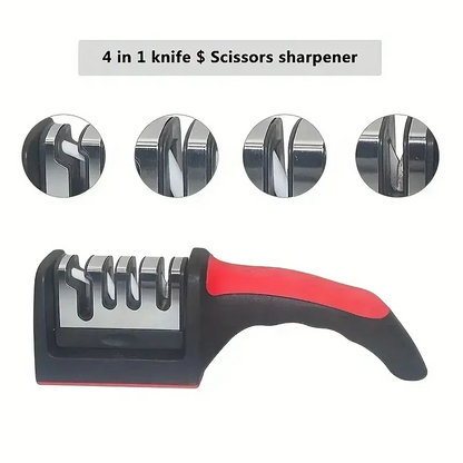 3-Stage Knife Sharpener | Stainless Steel | Kitchen Tools Sharpening Stone