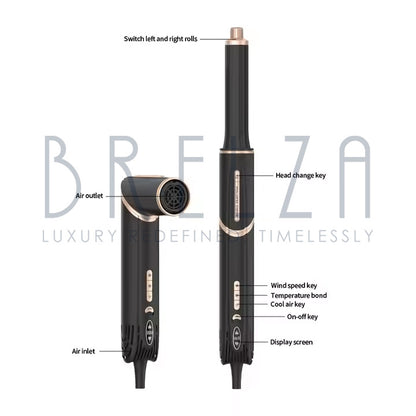 7-in-1 Air Wrap Hair Styler | Ionic Blow Dryer, Curler & Straightener