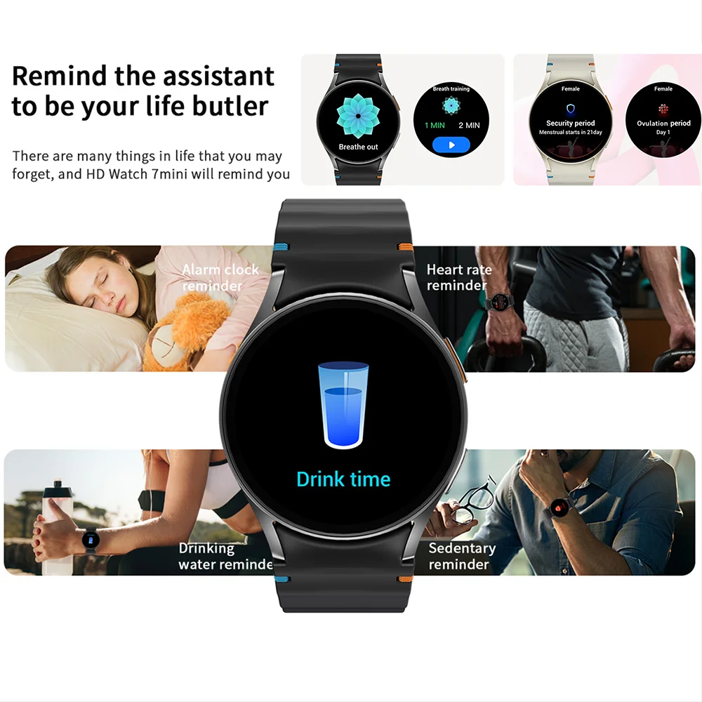 New Mini AMOLED Smartwatch | NFC, Health Tracker, Sport Mode, Waterproof & Bluetooth Call