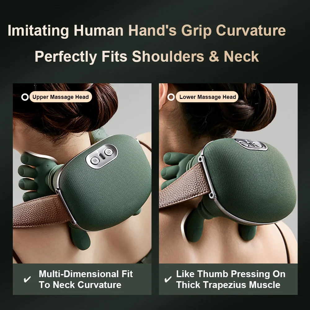Electric Neck & Shoulder Massager | Heat + Deep Kneading