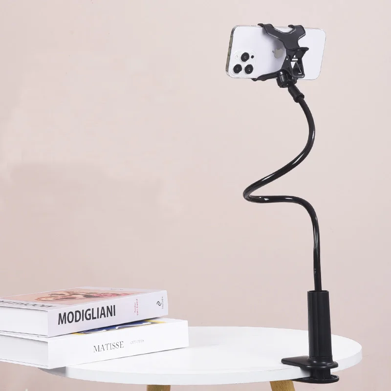 Lazy Gooseneck Phone Holder | Flexible Long Arm Clamp for Bedside, Desktop & Overhead Live Streaming