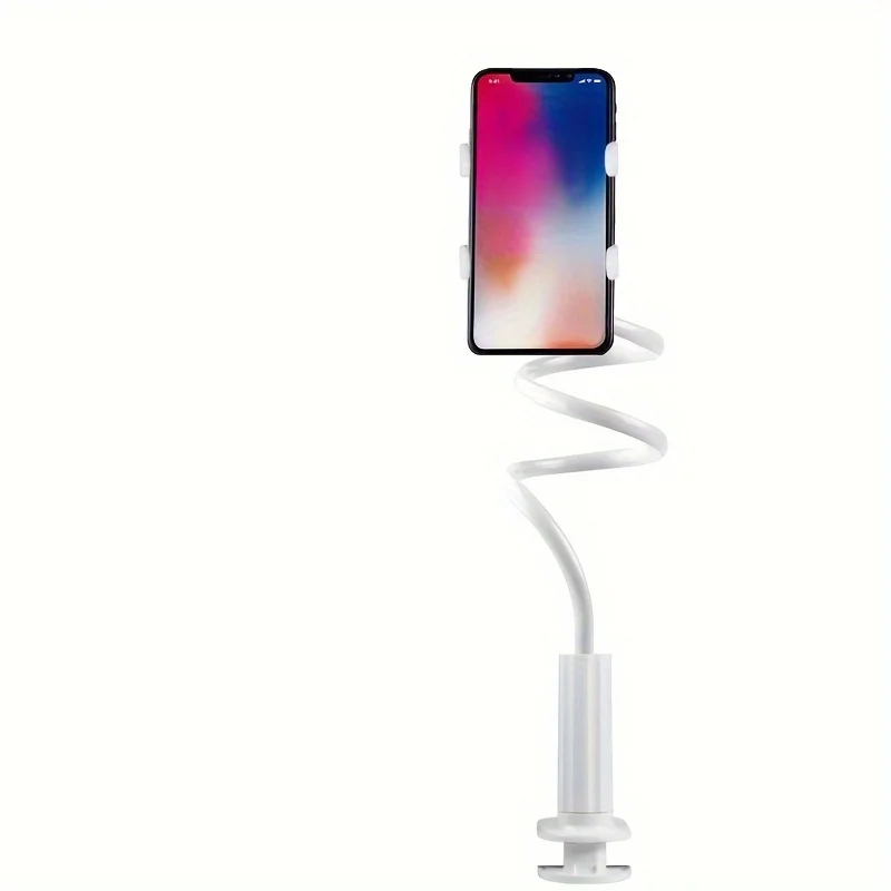 Lazy Gooseneck Phone Holder | Flexible Long Arm Clamp for Bedside, Desktop & Overhead Live Streaming